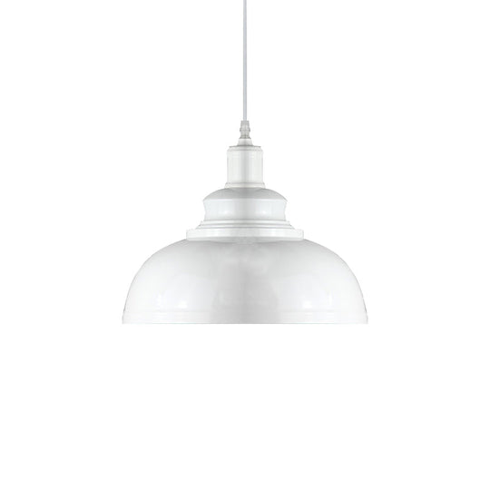 Rustic Bowl Shade Metallic Drop Pendant Ceiling Light For Dining Room