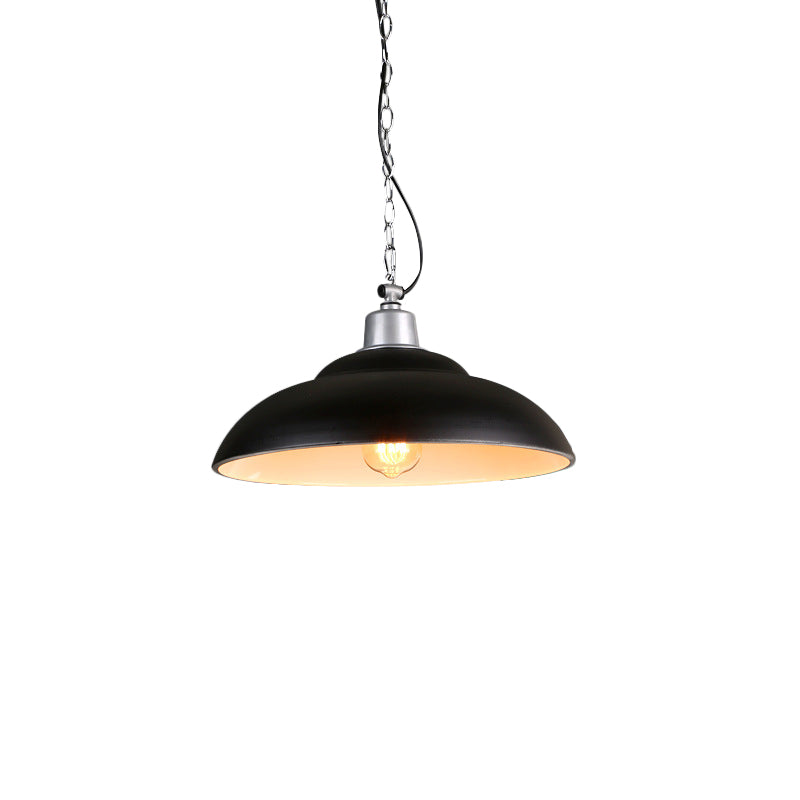 Double Bubble Pendant Lamp - Industrial Black Metal Suspension Lighting For Kitchen