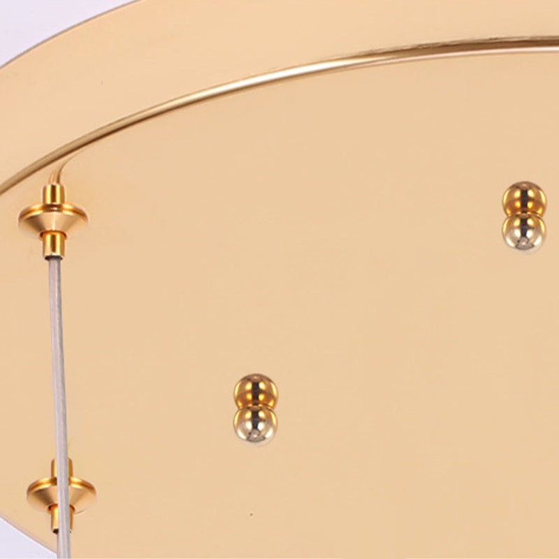 Amber Glass Pendant Ceiling Light For Stairs - Simple Multi Fixture