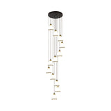 Sleek Opal Glass Spiral Pendant Ceiling Light For Living Room 12 / Black