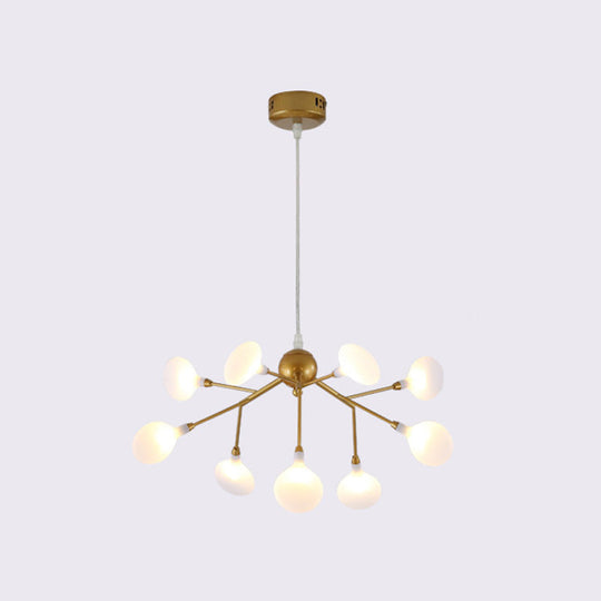 Firefly Chandelier: Minimalist Led Acrylic Suspension Light For Clothing Shops 9 / Gold