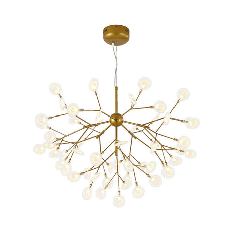 Simplicity Leaf Chandelier - Acrylic Led Drop Pendant With Branch-Like Wireframe For Living Room