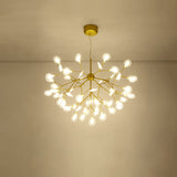 Simplicity Leaf Chandelier - Acrylic Led Drop Pendant With Branch-Like Wireframe For Living Room