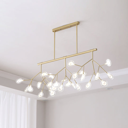 Modern Acrylic Led Pendant Light Fixture With 27 Heads For Living Room