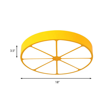 Modern Lemon Flat Ceiling Light For Kindergarten Classrooms