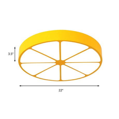 Modern Lemon Flat Ceiling Light For Kindergarten Classrooms