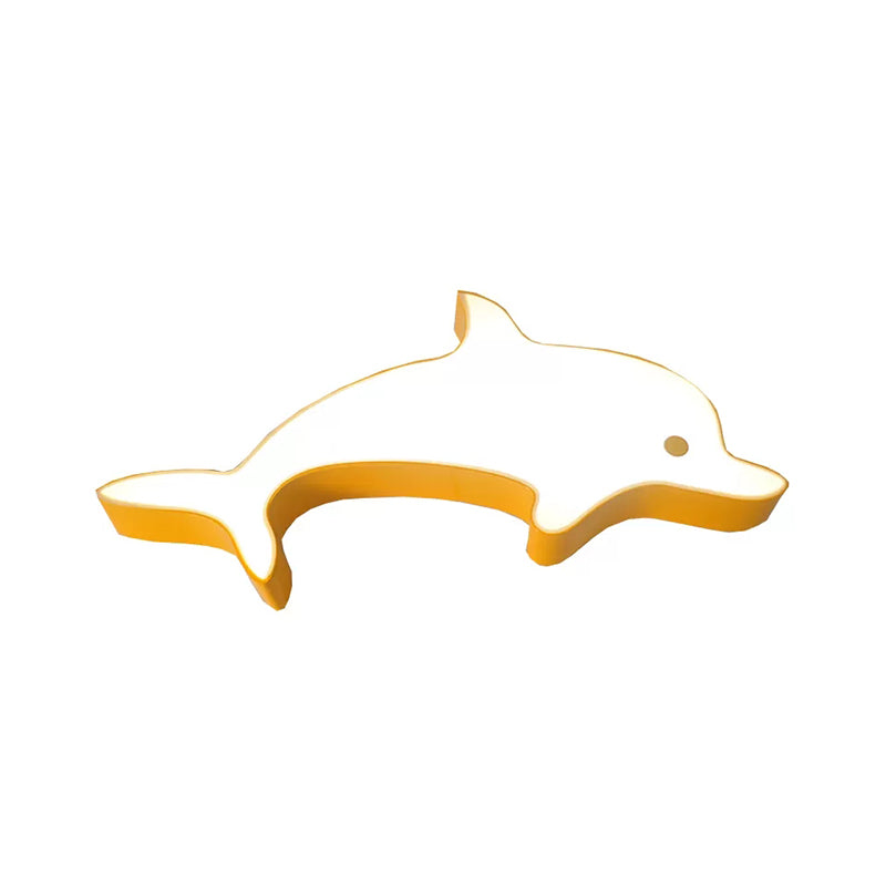 Dolphin Led Flush Mount Light - Perfect For Childs Bedroom Ceiling