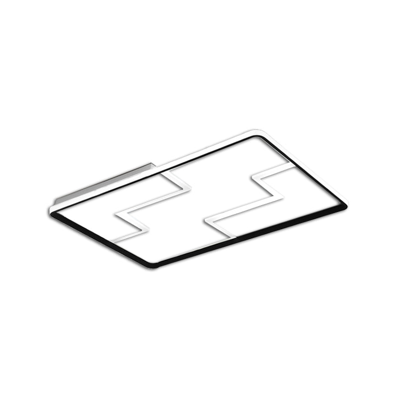 Acrylic Block Led Flush Ceiling Light Fixture - Simplicity Design 19’/23’/27.5’ Wide