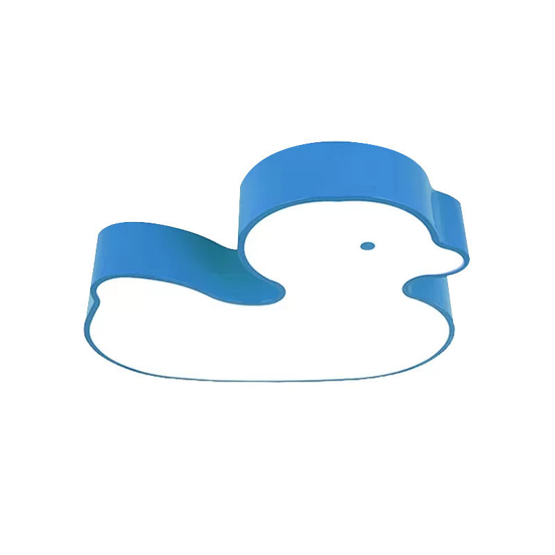 Baby Duck Led Flush Ceiling Light - Fun & Bright Metal Fixture For Child’s Bedroom