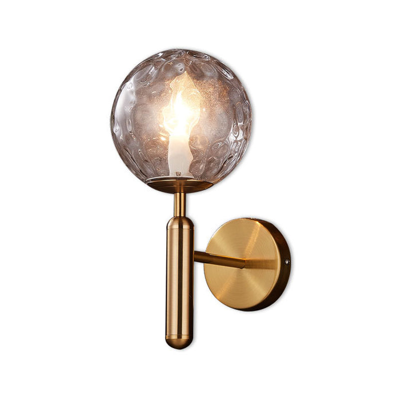 Minimalist Glass Globe Wall Mount Light Fixture For Bedroom Lighting