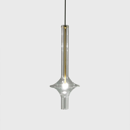 Modern Glass Pendant Light - Stylish 1-Light Hanging Lamp For Dining Room