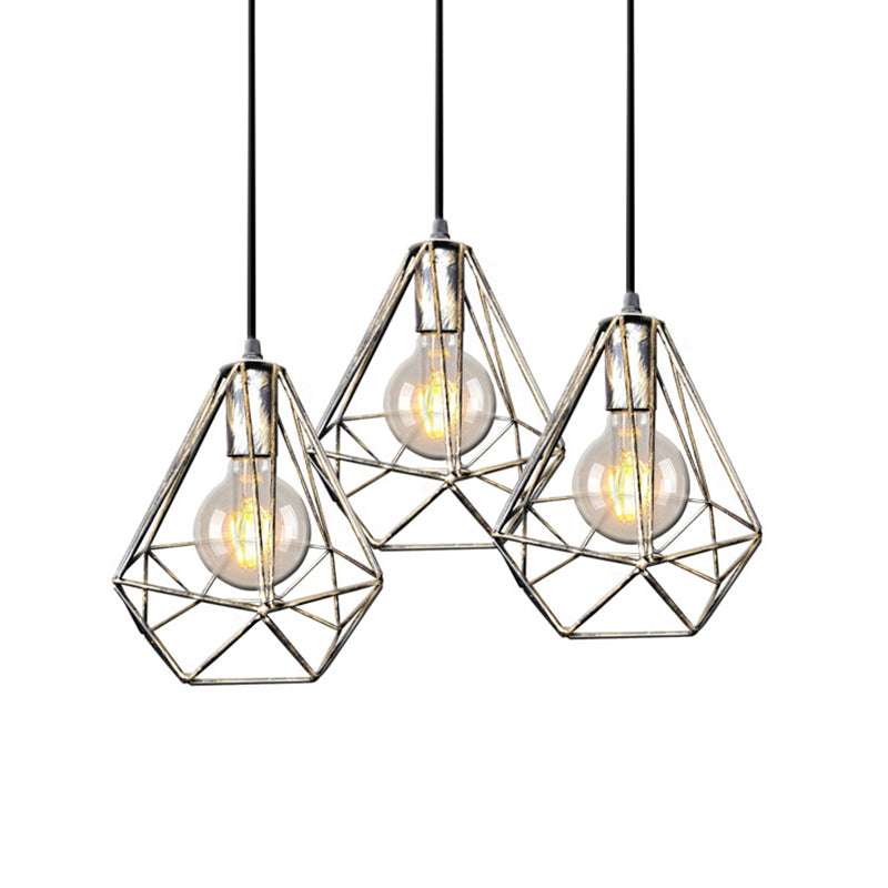 Wire Cage Pendant Light In Black/Copper/Gold | Ideal For Living Room Lighting