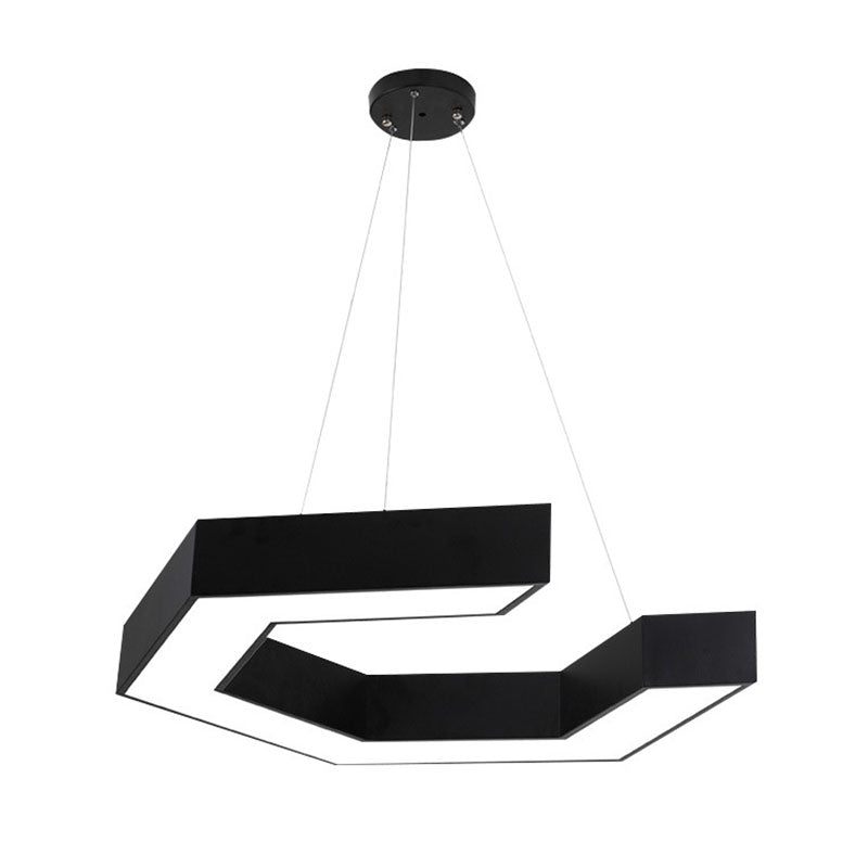 Modern Magnetic Led Pendant Light With Acrylic Shade Black / 16