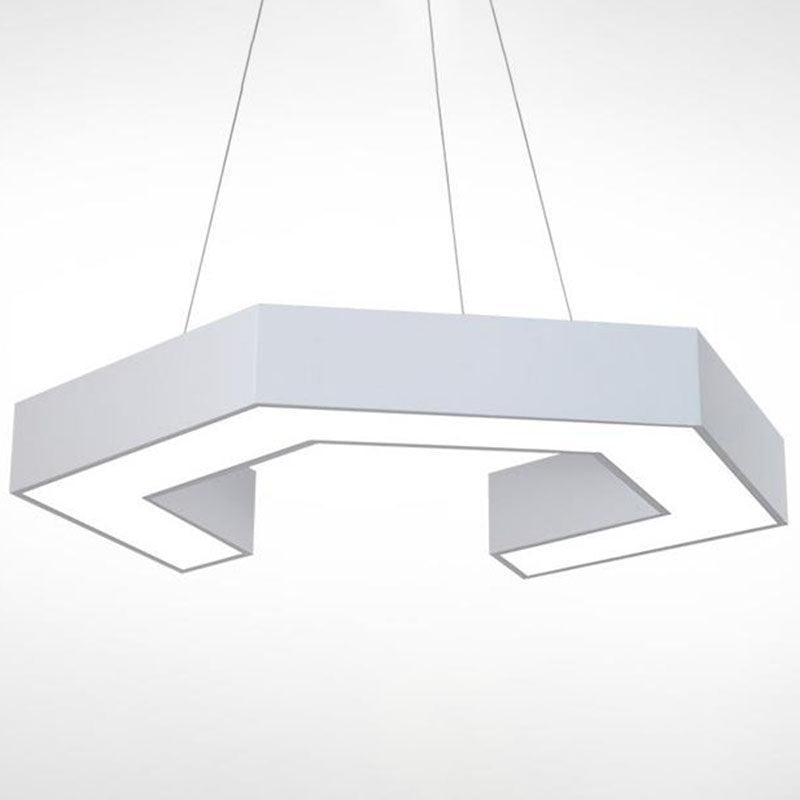 Contemporary Led Pendant Light With Magnetic Shape And Acrylic Shade
