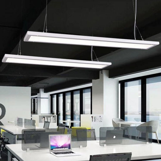 Modern Thin Acrylic Panel Pendant Light Kit With White Led Suspension