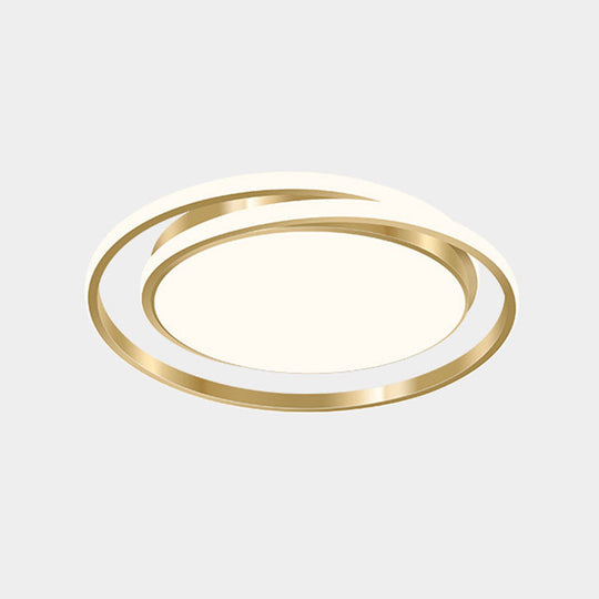 Minimalist Led Circle Flush Ceiling Light Acrylic Bedroom - Ready