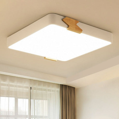 Simple Acrylic Led Ceiling Light- Square Shaped Bedroom Flush Mount White / Small