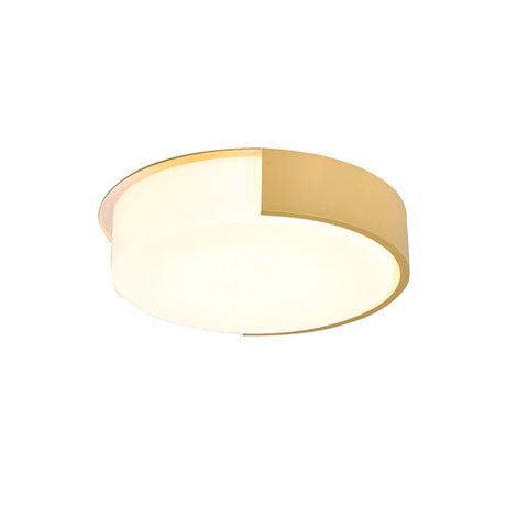 Nordic Round Flush Mount Acrylic Led Ceiling Lamp For Office Candy Colored