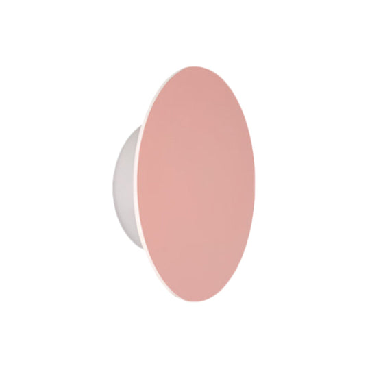 Nordic Macaron Colored Wall Sconce For Stair Foyer In Round Metal Design