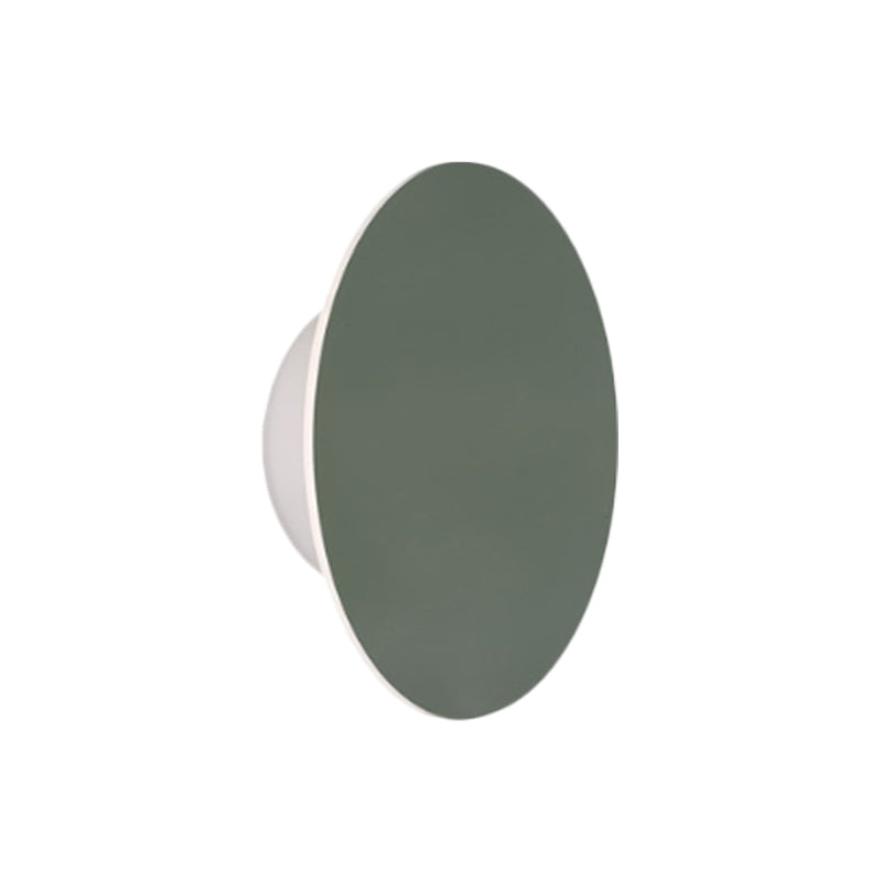 Nordic Macaron Colored Wall Sconce For Stair Foyer In Round Metal Design
