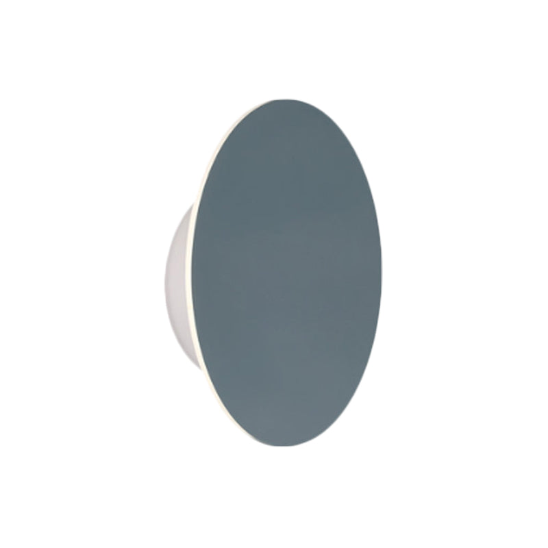 Nordic Macaron Colored Wall Sconce For Stair Foyer In Round Metal Design