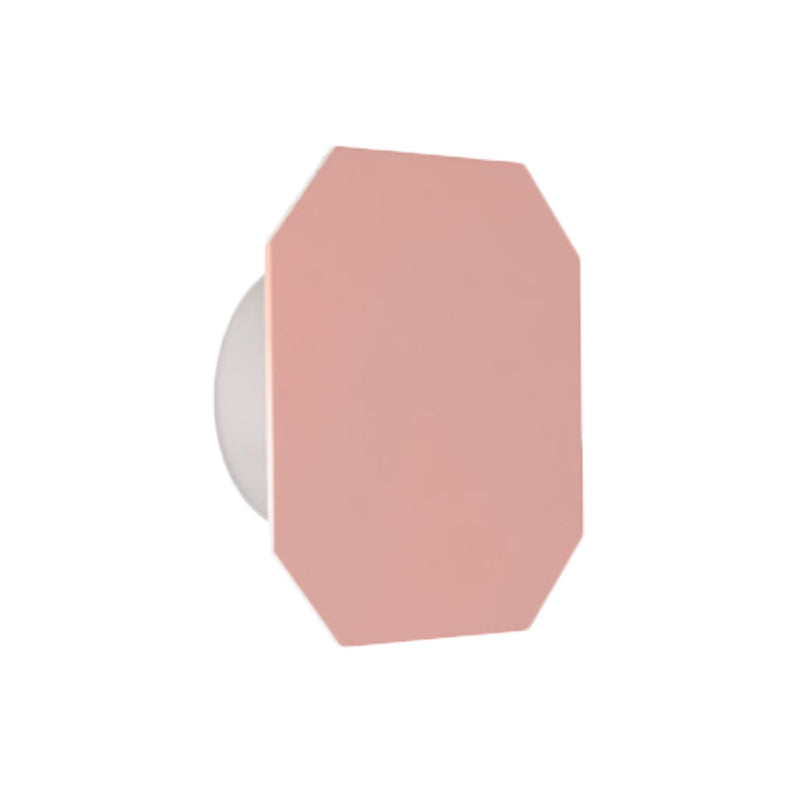 Nordic Macaron Colored Wall Sconce For Stair Foyer In Round Metal Design