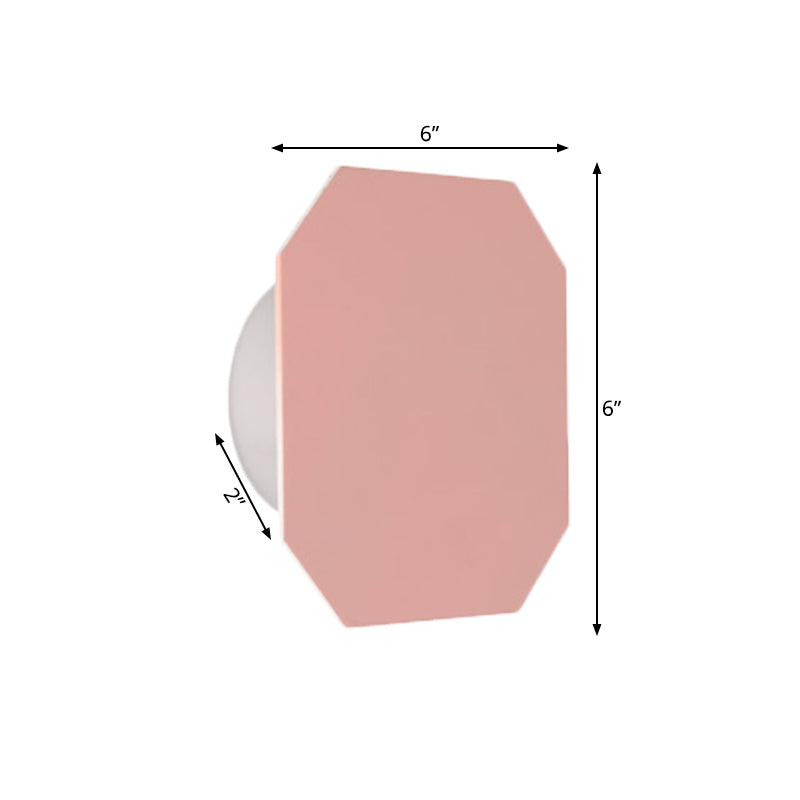 Nordic Macaron Colored Wall Sconce For Stair Foyer In Round Metal Design