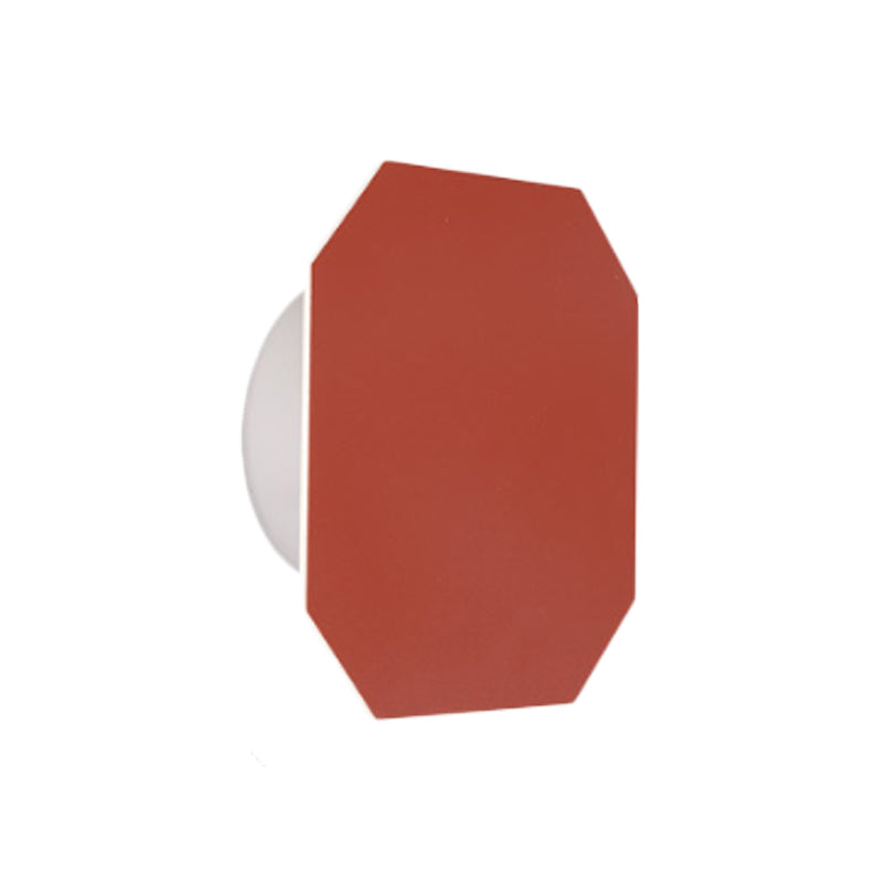 Nordic Macaron Colored Wall Sconce For Stair Foyer In Round Metal Design