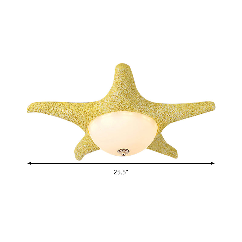 Nordic Stylish Starfish Kid’s Flush Mount Ceiling Light Fixture