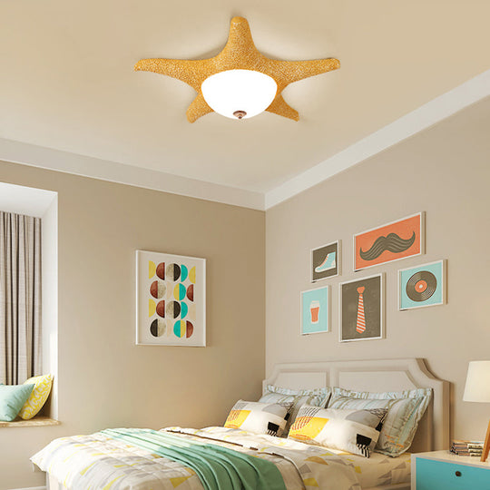 Nordic Stylish Starfish Kid’s Flush Mount Ceiling Light Fixture