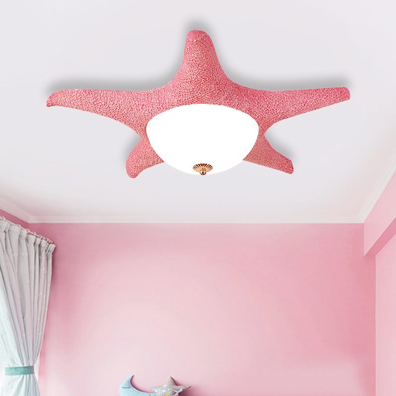 Nordic Stylish Starfish Kid’s Flush Mount Ceiling Light Fixture