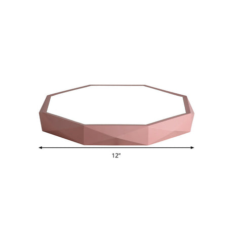 Octagon Acrylic Ceiling Lamp: Modern Macaron Loft Led Flush Mount For Kitchen