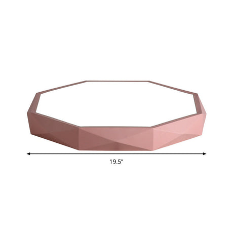 Octagon Acrylic Ceiling Lamp: Modern Macaron Loft Led Flush Mount For Kitchen