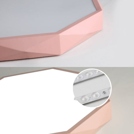 Octagon Acrylic Ceiling Lamp: Modern Macaron Loft Led Flush Mount For Kitchen