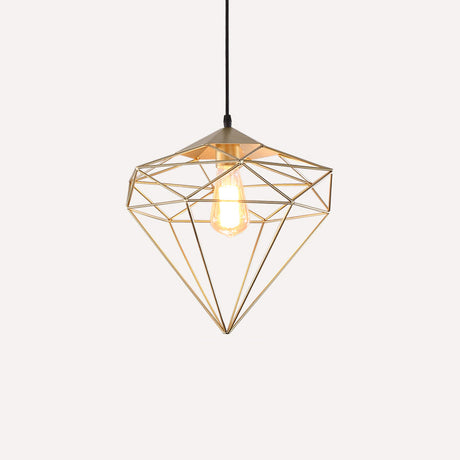 Antique Gemstone Iron Pendant Light - Elegant 1-Light Fixture For Dining Room Gold / A