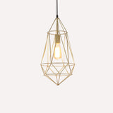 Antique Gemstone Iron Pendant Light - Elegant 1-Light Fixture For Dining Room Gold / D