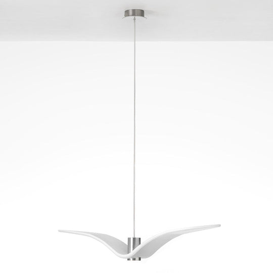 Seagull Resin Suspension Pendant Ceiling Light: Artistic Single-Bulb Fixture For Restaurants