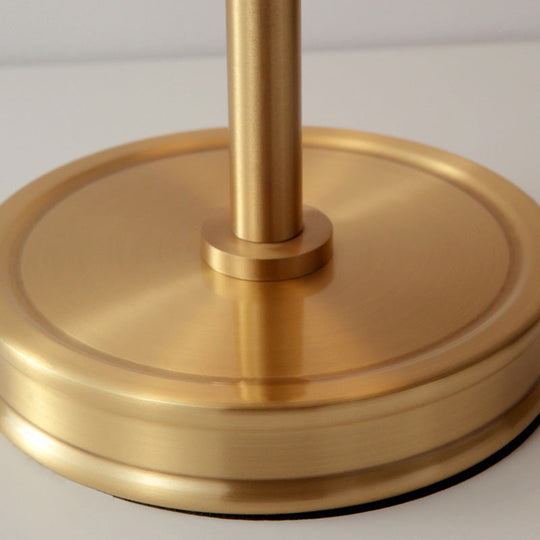 Gold Tapered Fabric Stand Up Lamp Classic 1-Light Adjustable Floor Light For Living Room