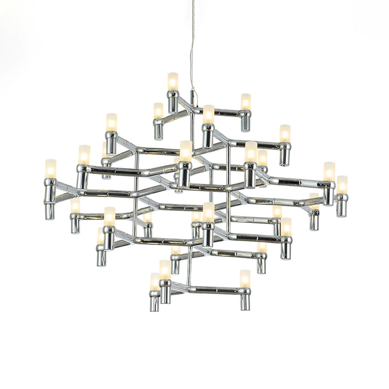 Nordic Metal Multi-Layer Chandelier Lamp - Elegant Led Hanging Light For Living Room