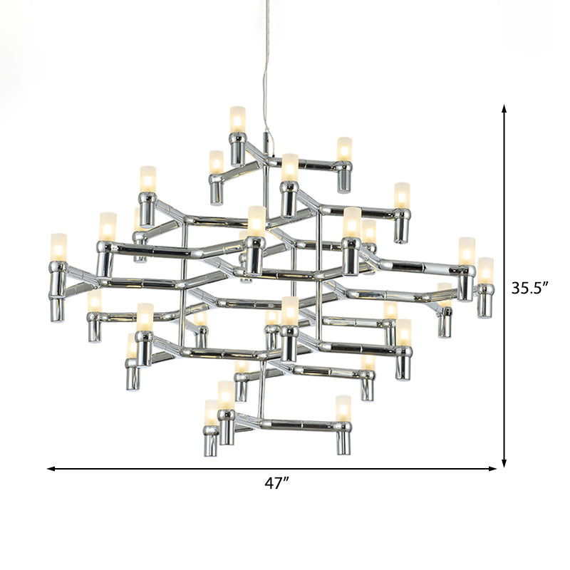 Nordic Metal Multi-Layer Chandelier Lamp - Elegant Led Hanging Light For Living Room