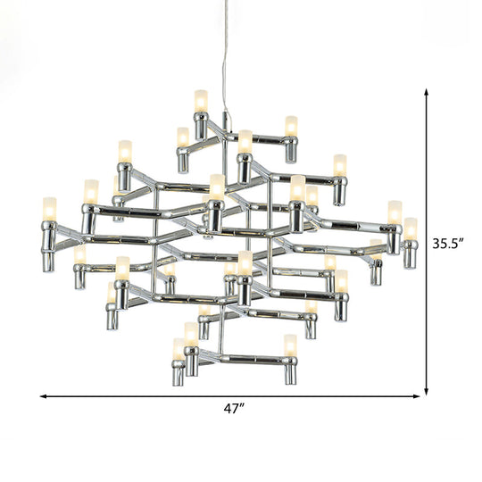 Nordic Metal Multi-Layer Chandelier Lamp - Elegant Led Hanging Light For Living Room