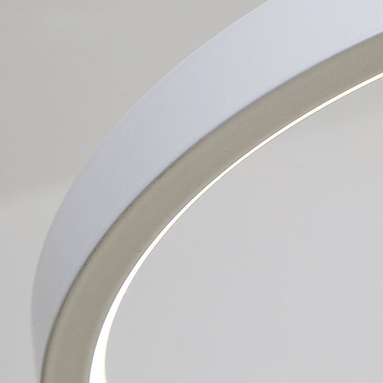 Modern Acrylic Black And White Round Chandelier - Led Suspension Light For Dining Room Warm/White