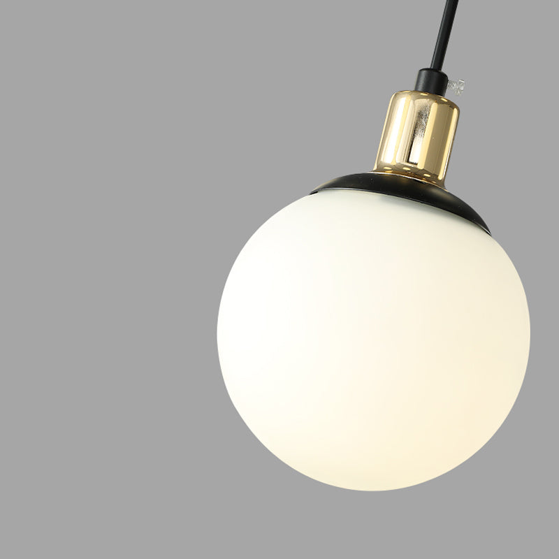 Modern Black Starburst Chandelier With Opal Glass - Elegant Hanging Lamp For Bedroom 4/7/9 Lights