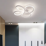 Modern Led Flower-Shaped Acrylic Flush Mount In White/Warm Light - 3 Sizes Available