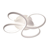 Modern Led Flower-Shaped Acrylic Flush Mount In White/Warm Light - 3 Sizes Available