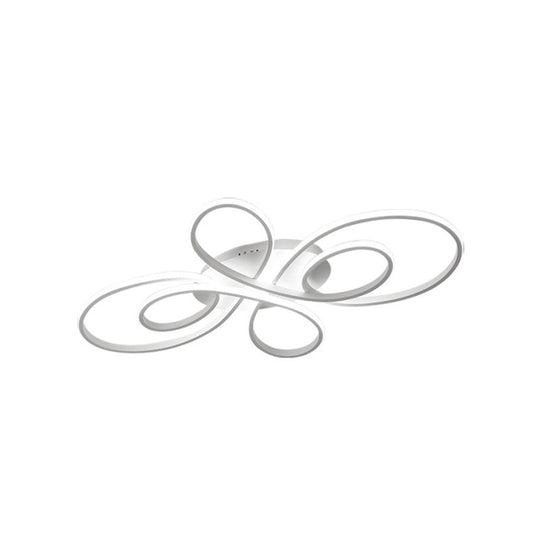 Modernist Acrylic Flower Flush Mount Ceiling Light Fixture - White/Coffee Led 23.5’/31.5’/39