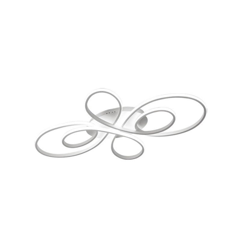 Modernist Acrylic Flower Flush Mount Ceiling Light Fixture - White/Coffee Led 23.5/31.5/39