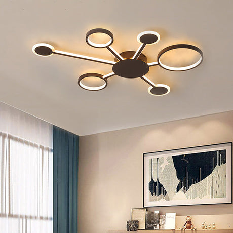 Modern Acrylic Sputnik Flush Mount Light - 4/5/6 Lights -White/Warm Led