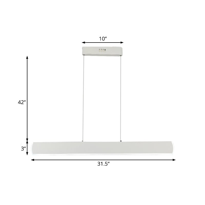 Minimalist Acrylic Led Pendant Light For Dining Room - 31.5/39 Wide