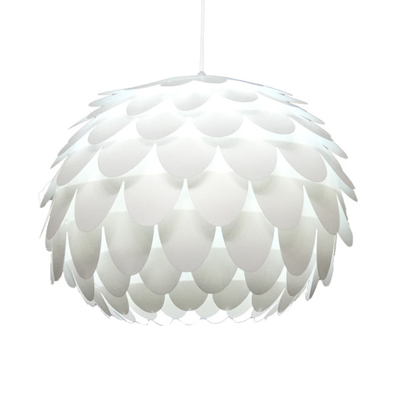 Squama Pendant Light - Arc Deco Plastic Ceiling For Bedroom 1 White 12’/16’ Wide
